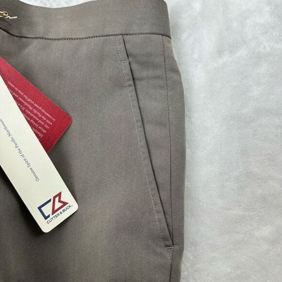 Cutter & Buck Men's Size 42x34 Golf Pants Neutral Oyster Taupe Pleat Front New - Picture 5 of 16